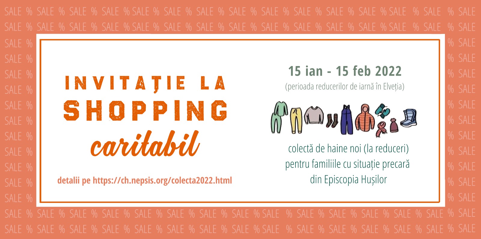 Colectă de haine noi - campanie umanitară!